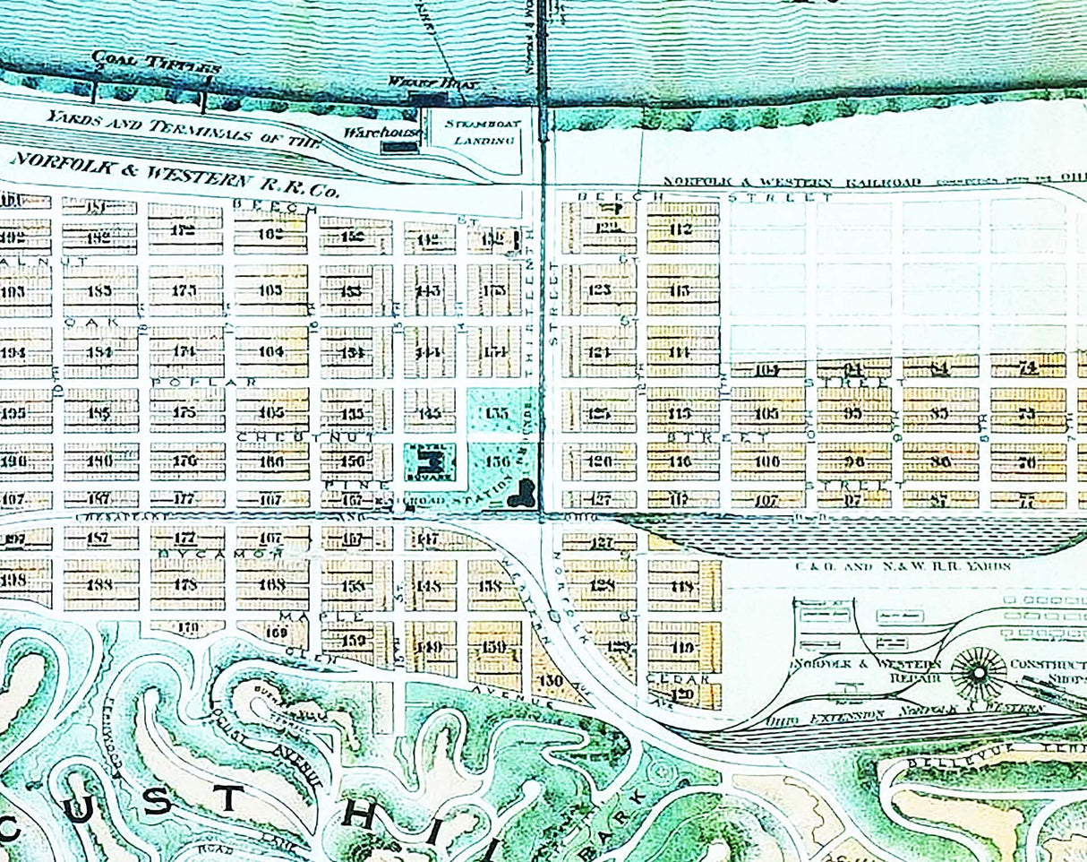 1890 Map of Kenova West Virginia