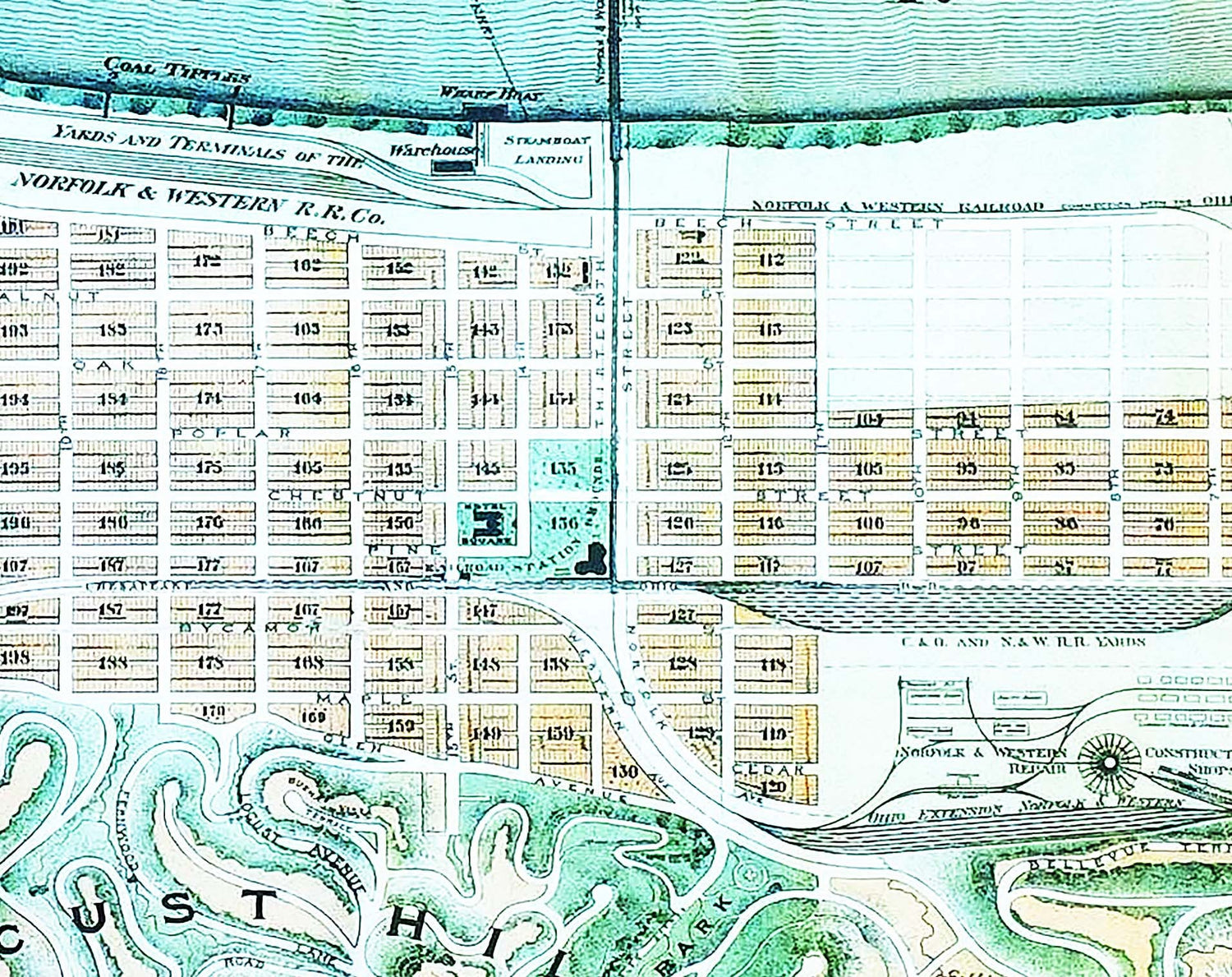 1890 Map of Kenova West Virginia