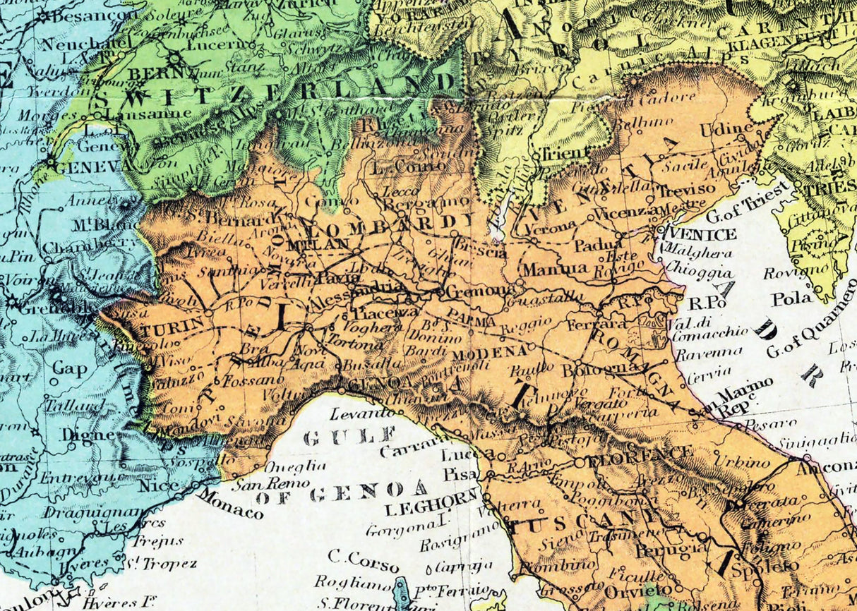 1870 Map of Europe