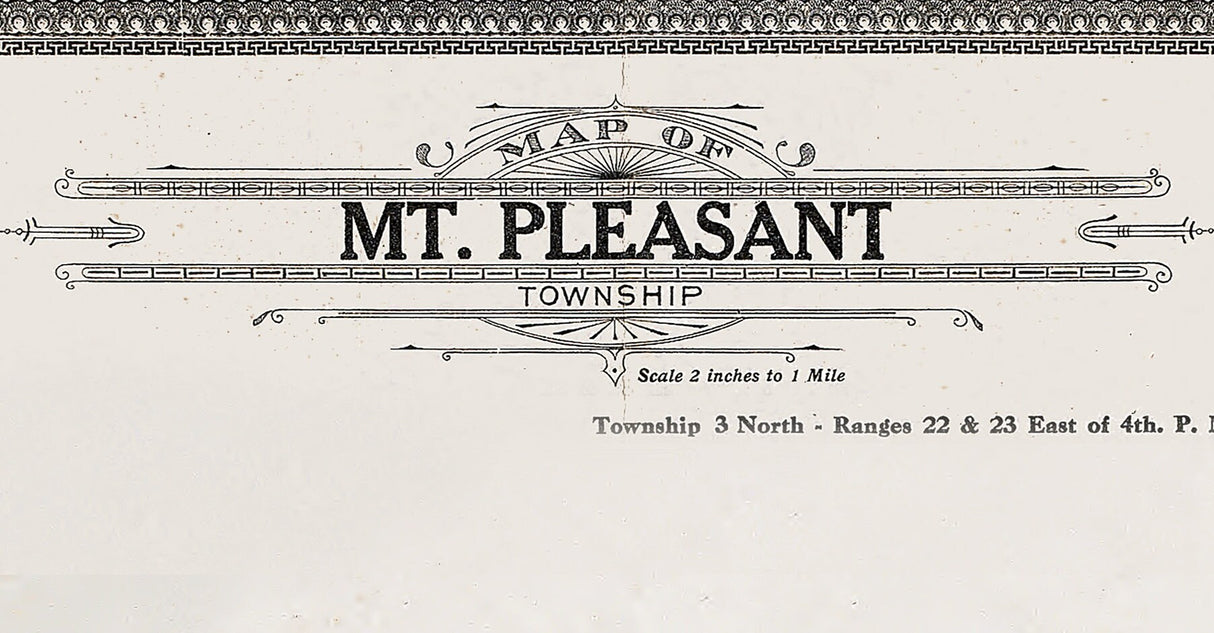 1908 Map of Mt Pleasant Township Racine County Wisconsin