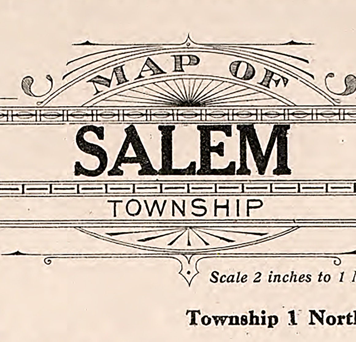 1908 Map of Salem Township Kenosha County Wisconsin