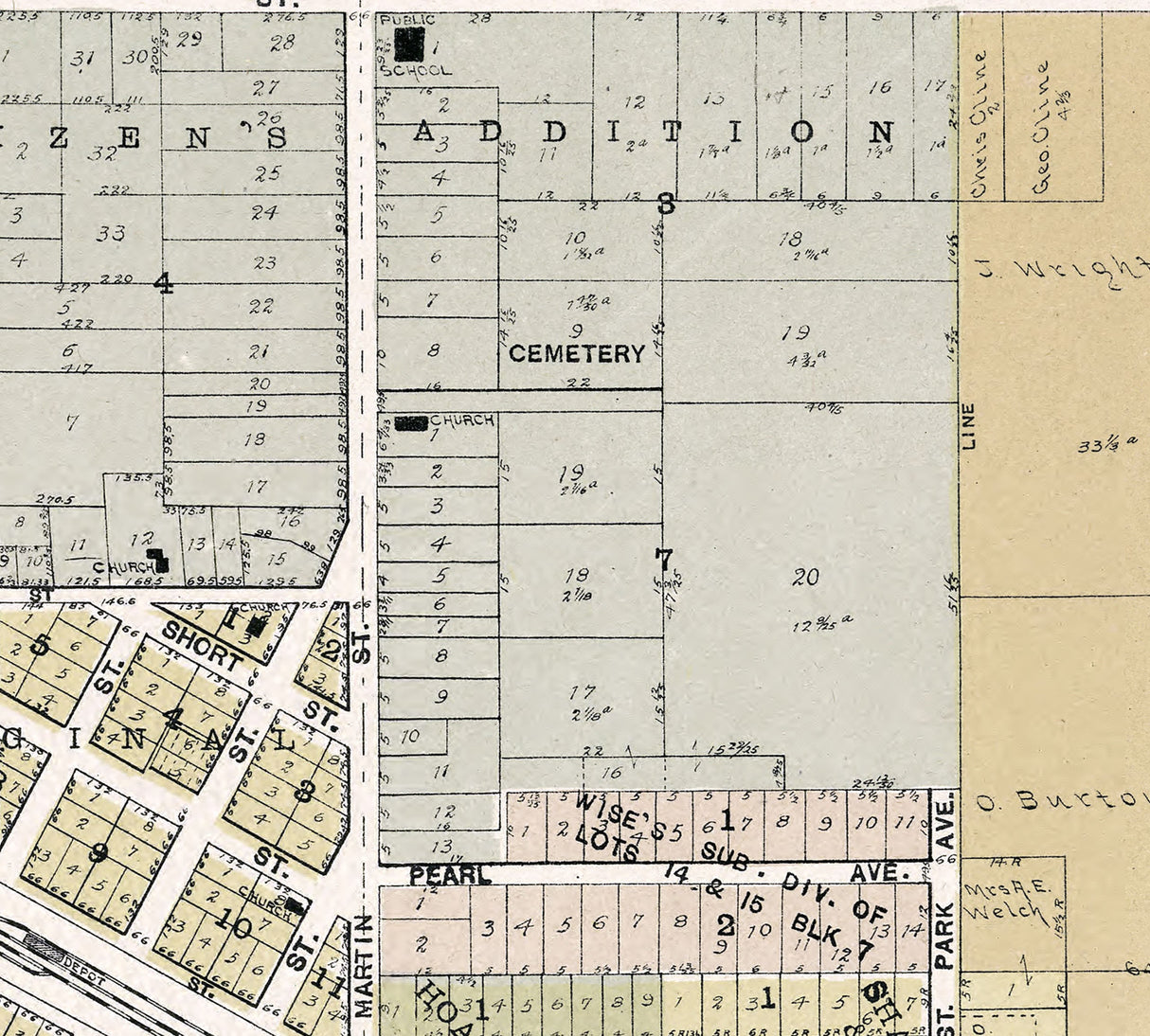 1907 Town Map of Sharon Walworth County Wisconsin
