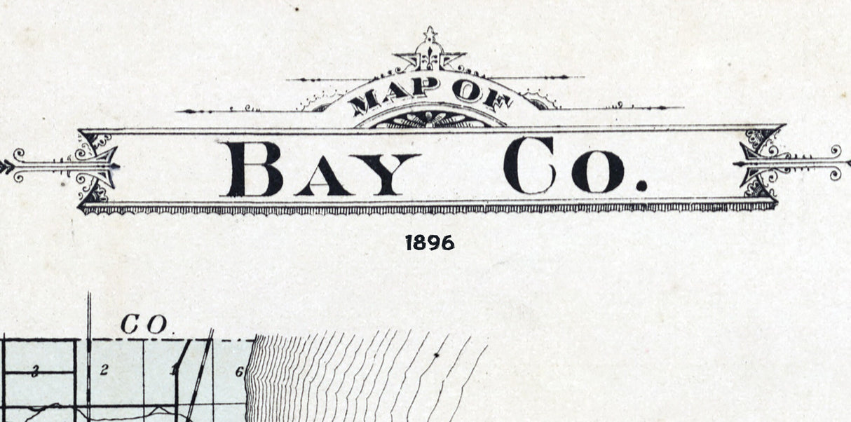 1896 Map of Bay County Michigan