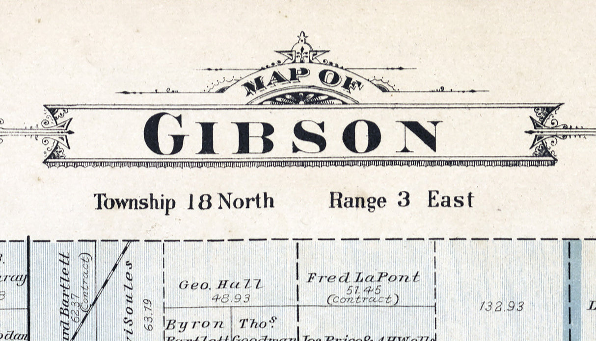 1896 Map of Gibson Township Bay County Michigan