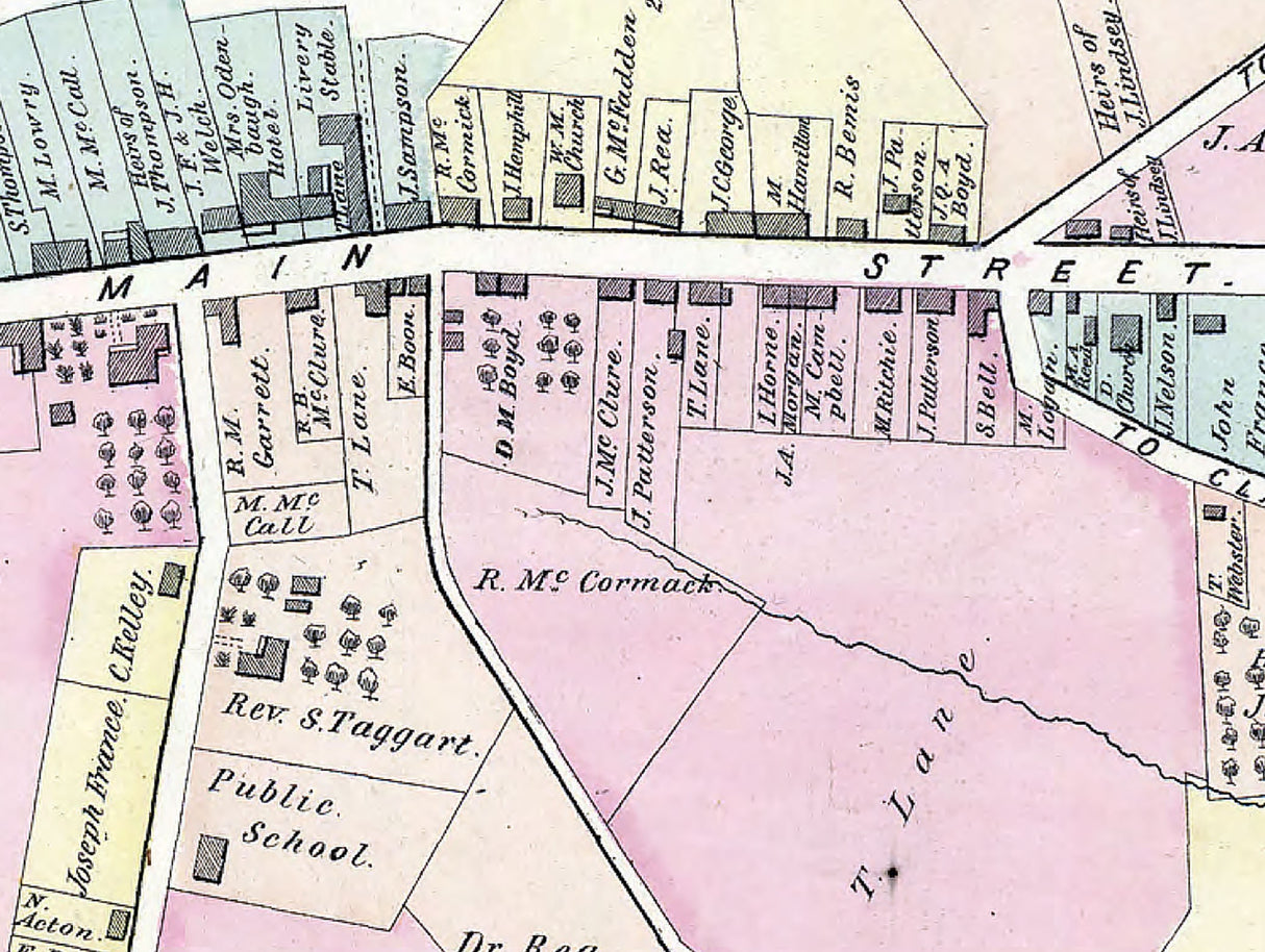 1876 Map of West Middletown Washington County Pa