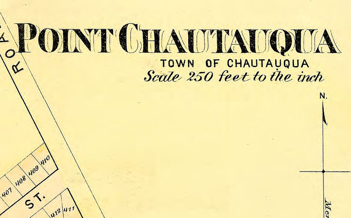1881 Town Map of Point Chautauqua Chautauqua County New York