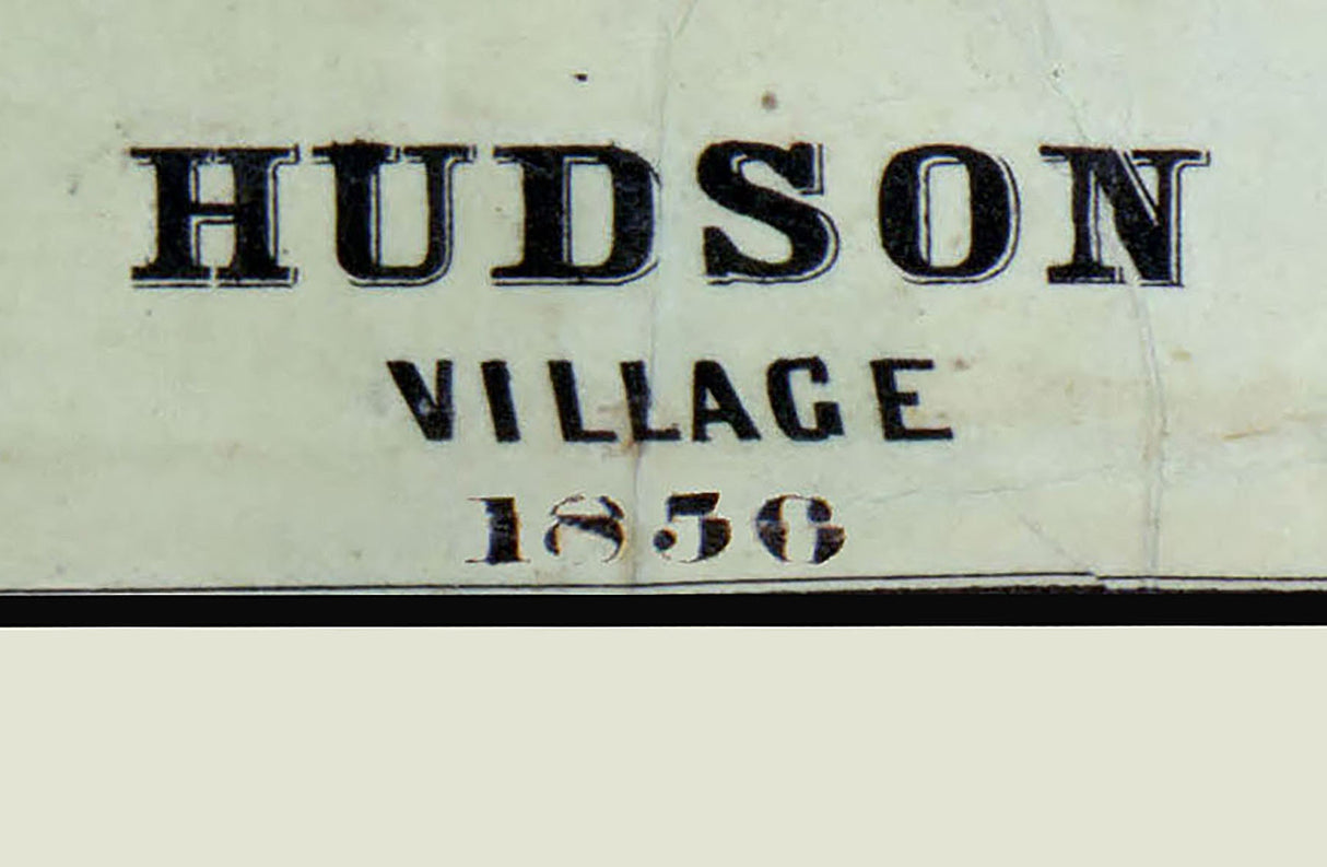 1856 Town Map of Hudson Summit County Ohio