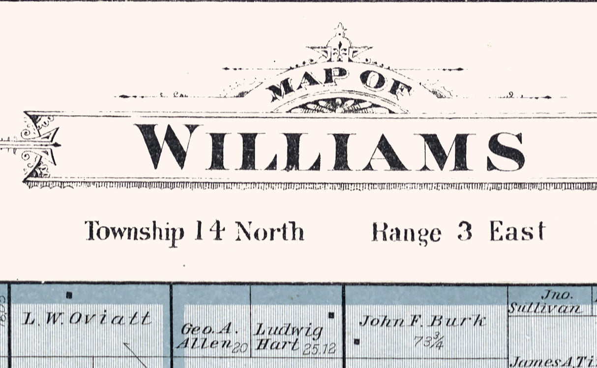 1896 Map of Williams Township Bay County Michigan