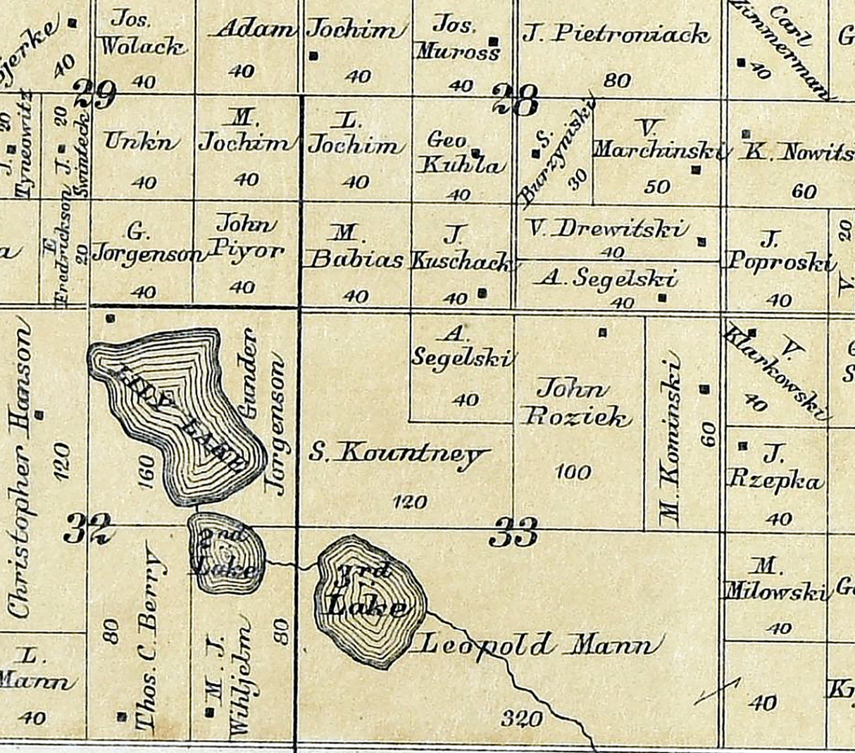 1889 Map of Eaton Township Brown County Wisconsin