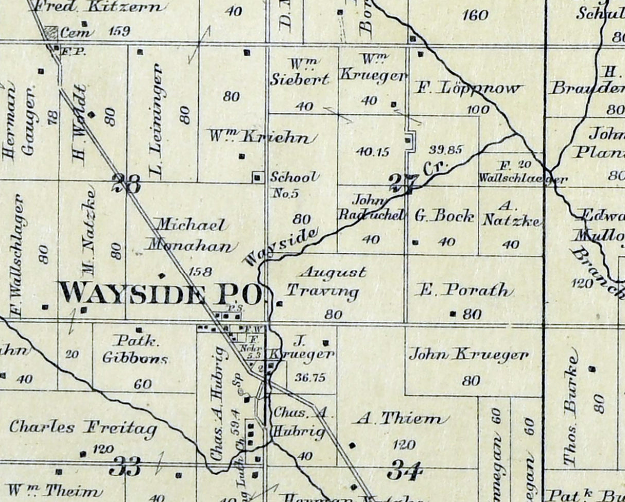1889 Map of Morrison Township Brown County Wisconsin