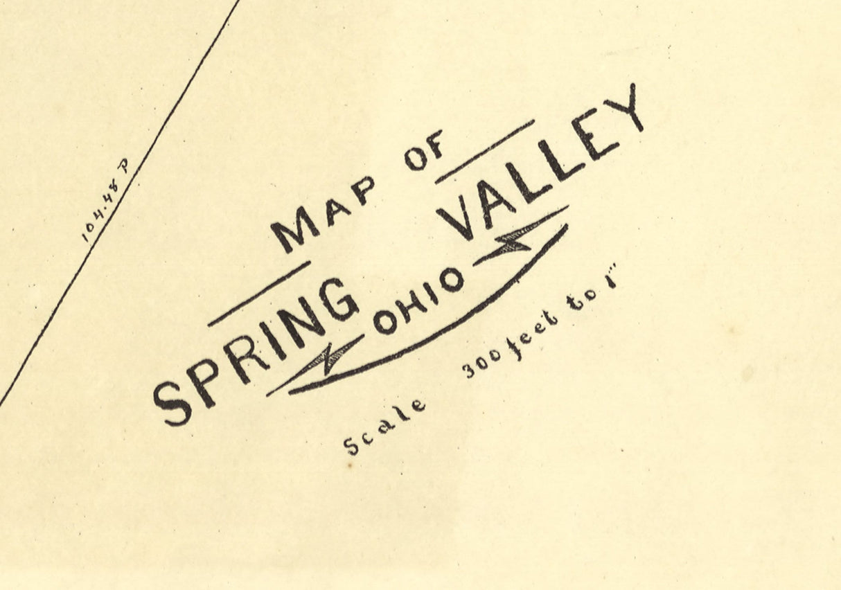 1896 Map of Spring Valley Greene County Ohio