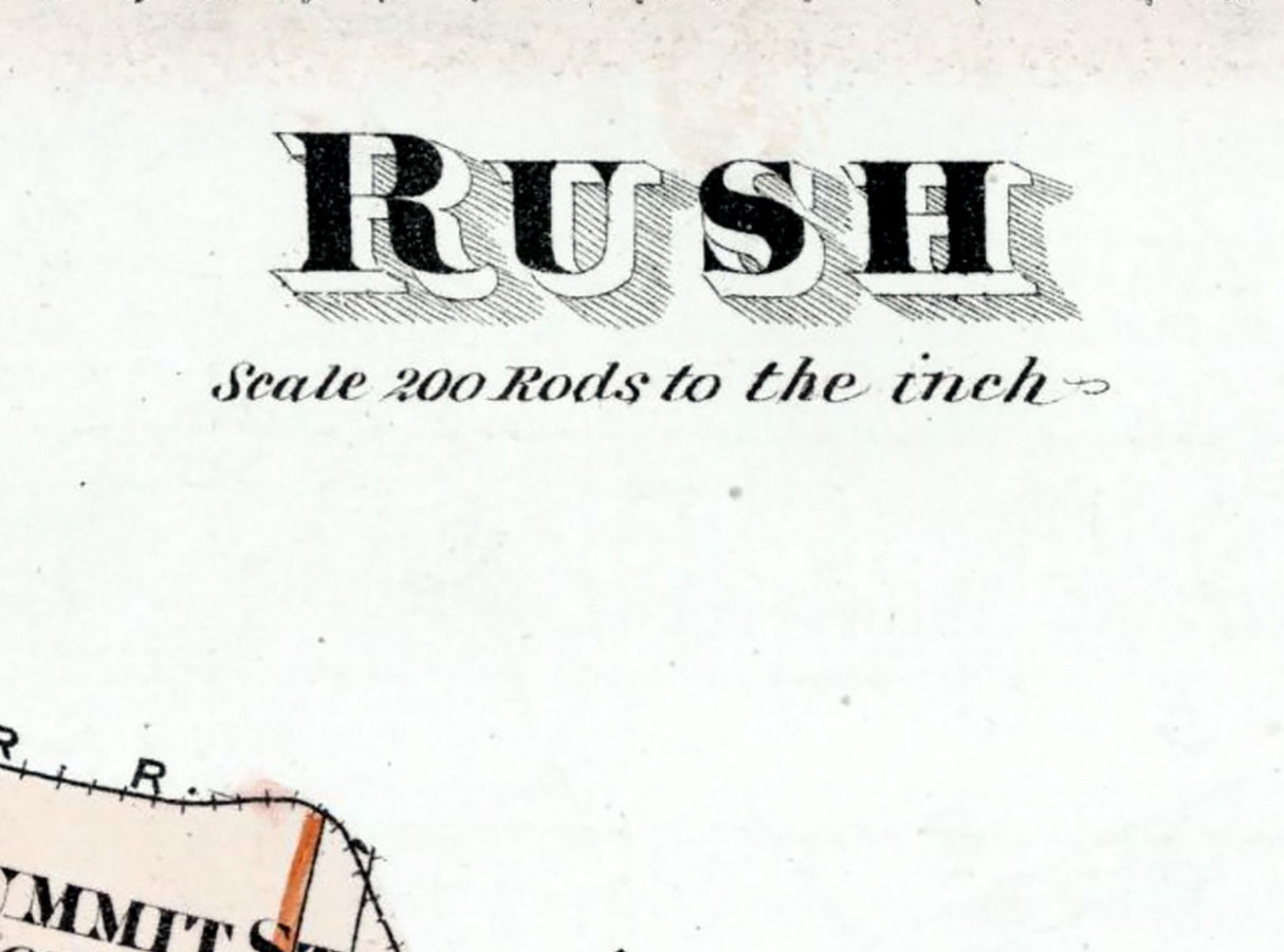 1875 Map of Rush Township Schuylkill County Pennsylvania