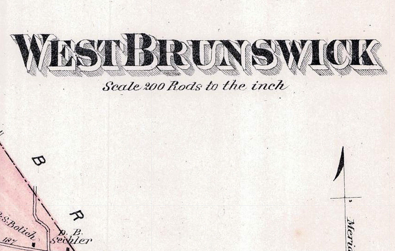 1875 Map of West Brunswick Township Schuylkill County Pennsylvania