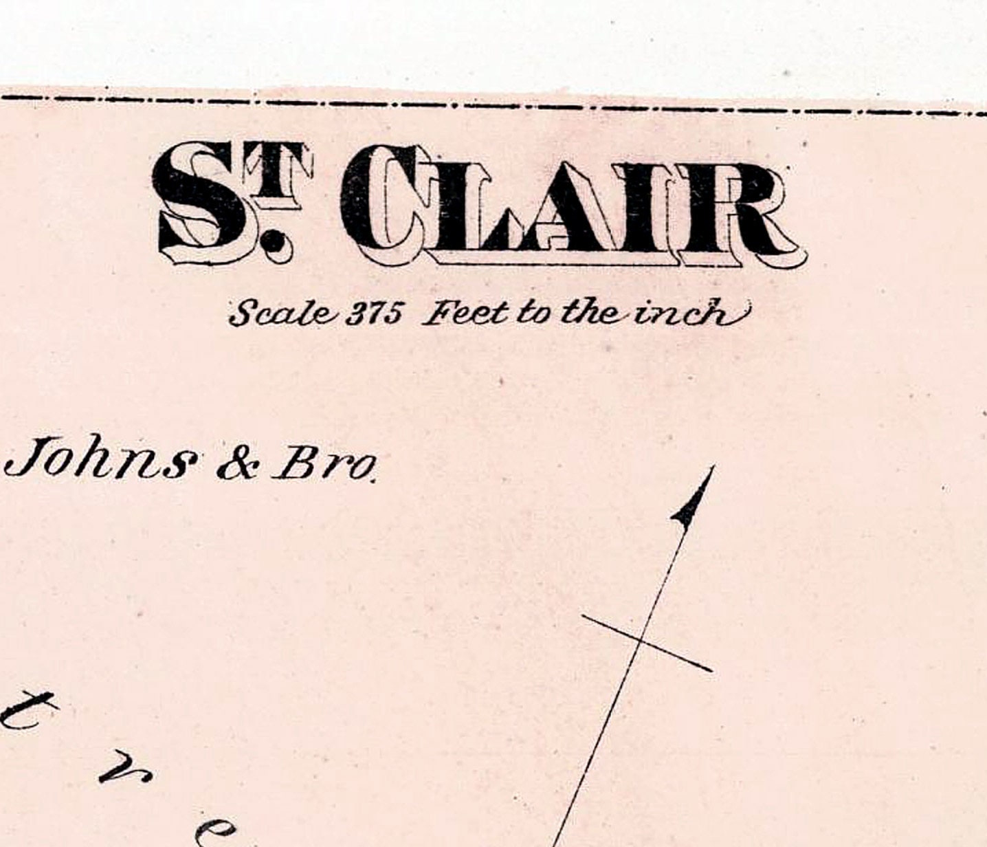1875 Town Map of St Clair Schuylkill County Pennsylvania