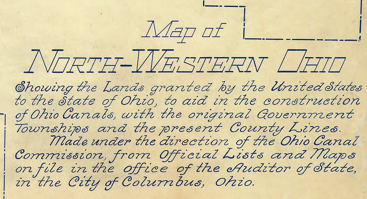 1820s Map of North Western Ohio