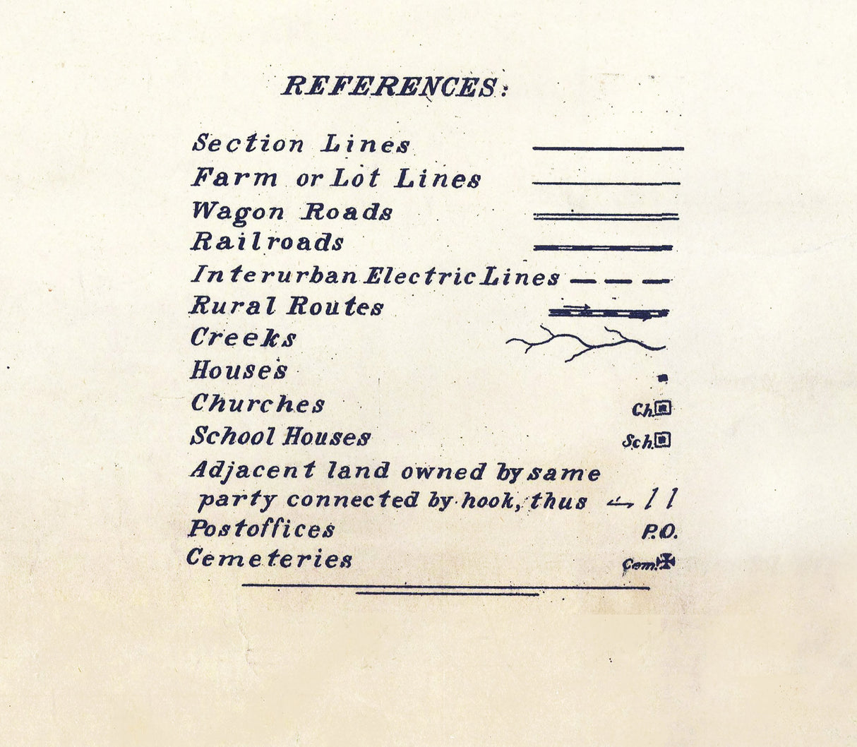1910 Farm Line Map of Bartholomew County Indiana