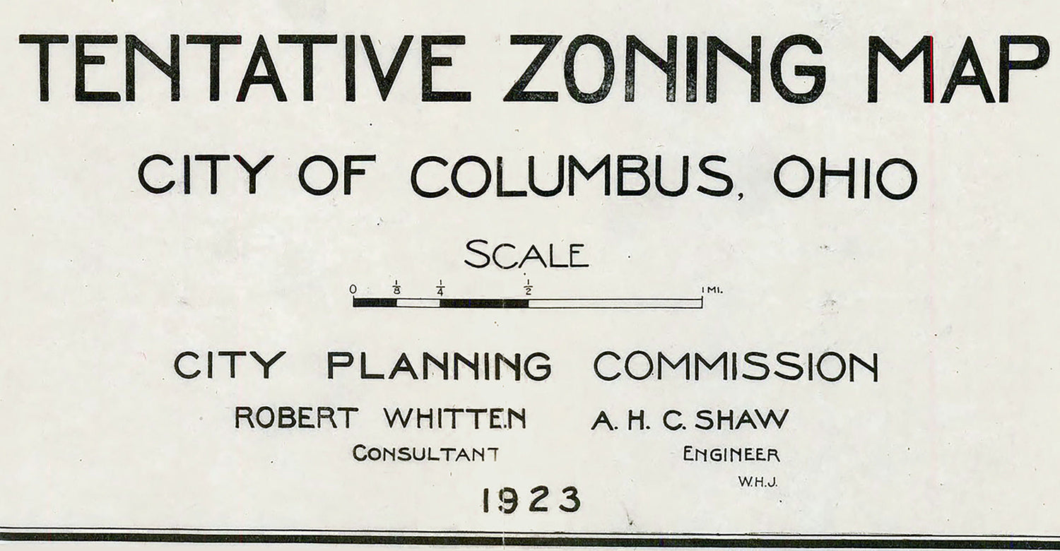 1923 Map of Columbus Ohio