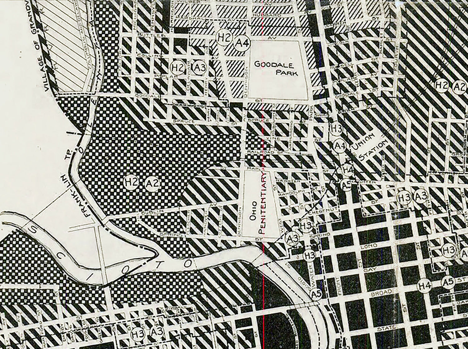 1923 Map of Columbus Ohio