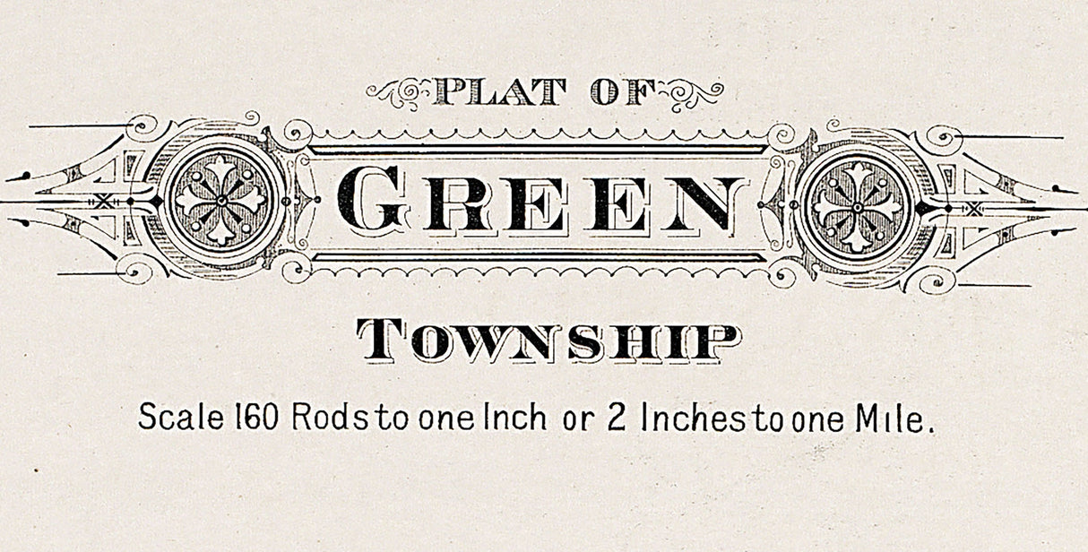 1913 Map of Green Township Fayette County Ohio