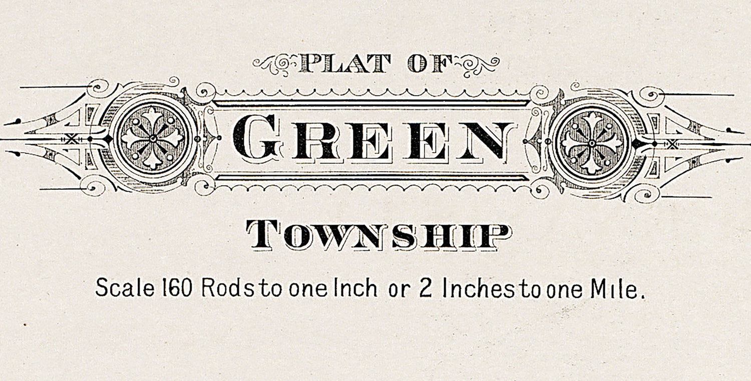 1913 Map of Green Township Fayette County Ohio