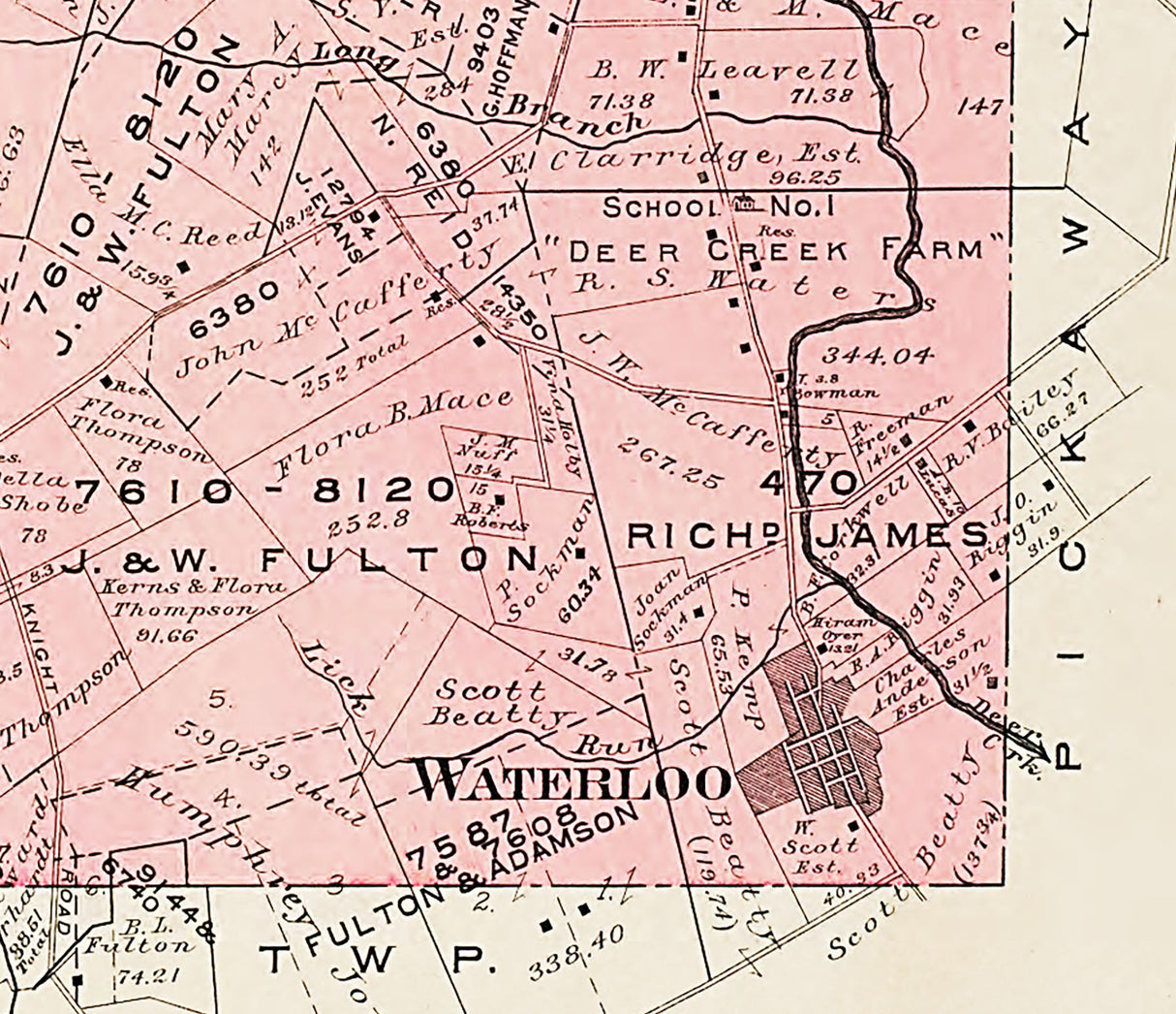1913 Map of Madison Township Fayette County Ohio