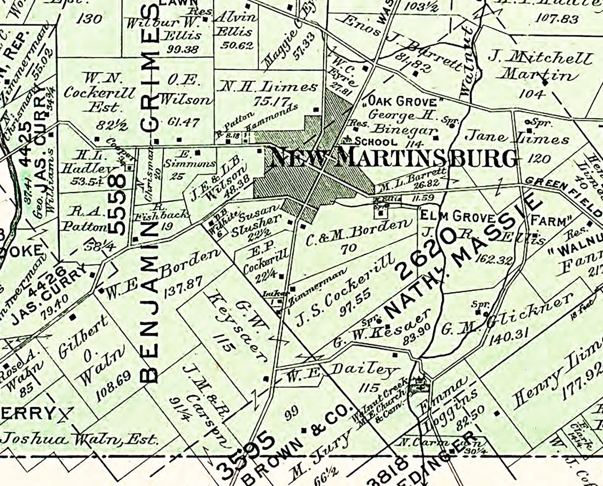 1913 Map of Perry Township Fayette County Ohio