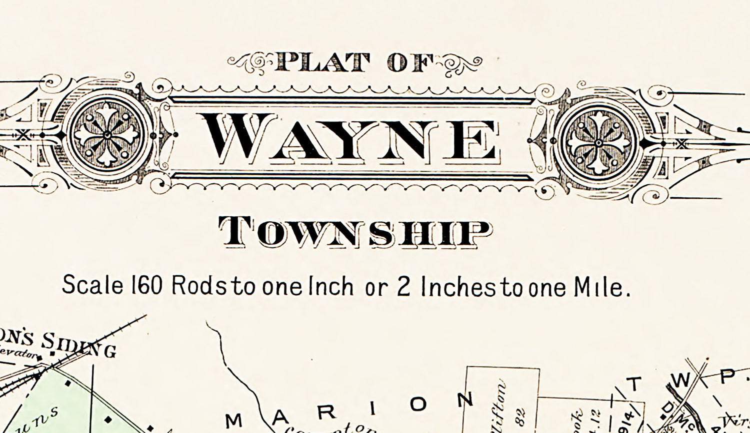 1913 Map of Wayne Township Fayette County Ohio