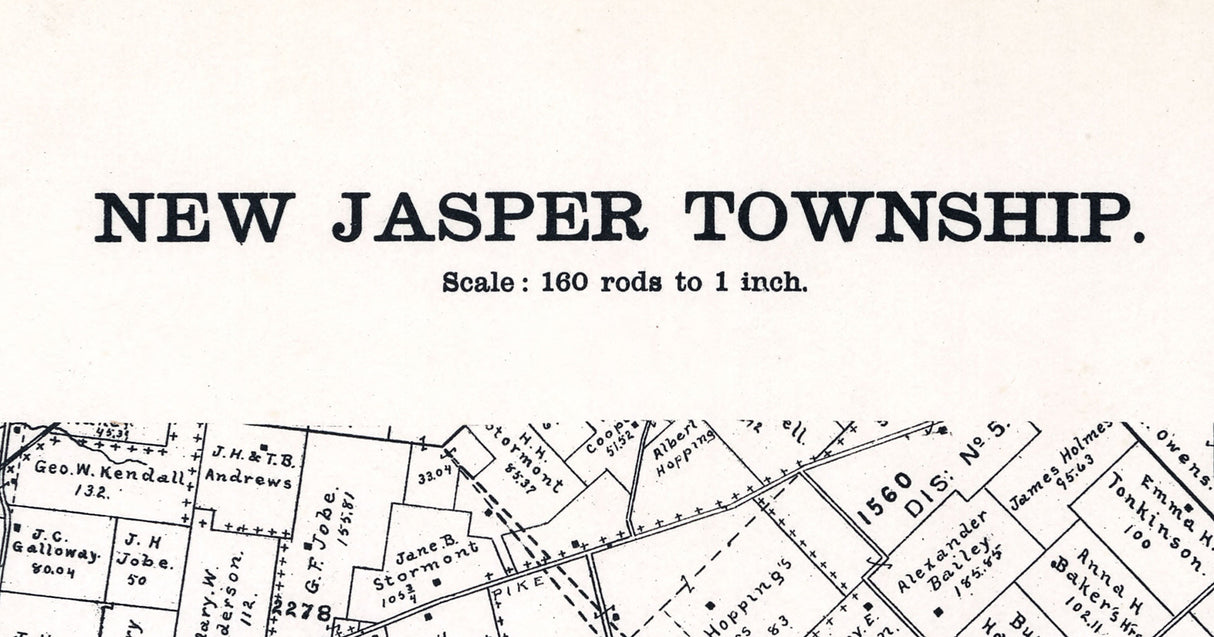 1896 Map of New Jasper Township Greene County Ohio