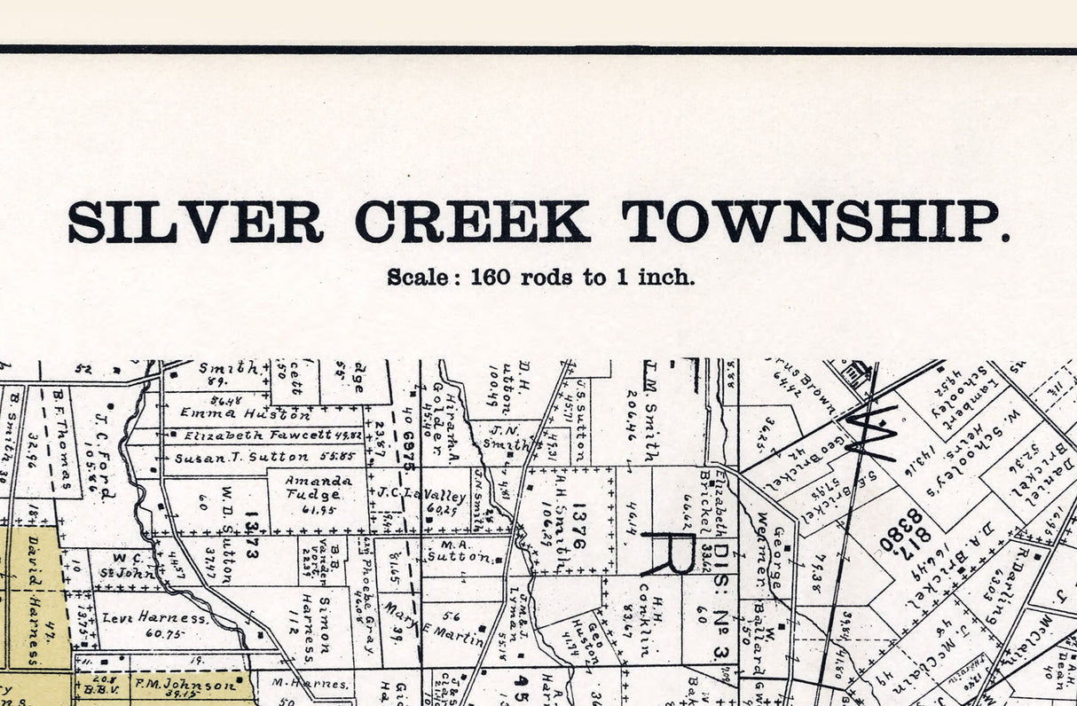 1896 Map of Silver Creek Township Greene County Ohio