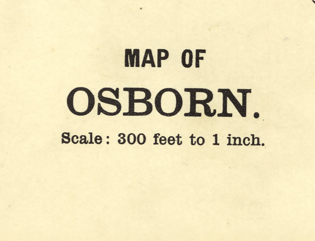 1896 Town Map of Osborn Greene County Ohio
