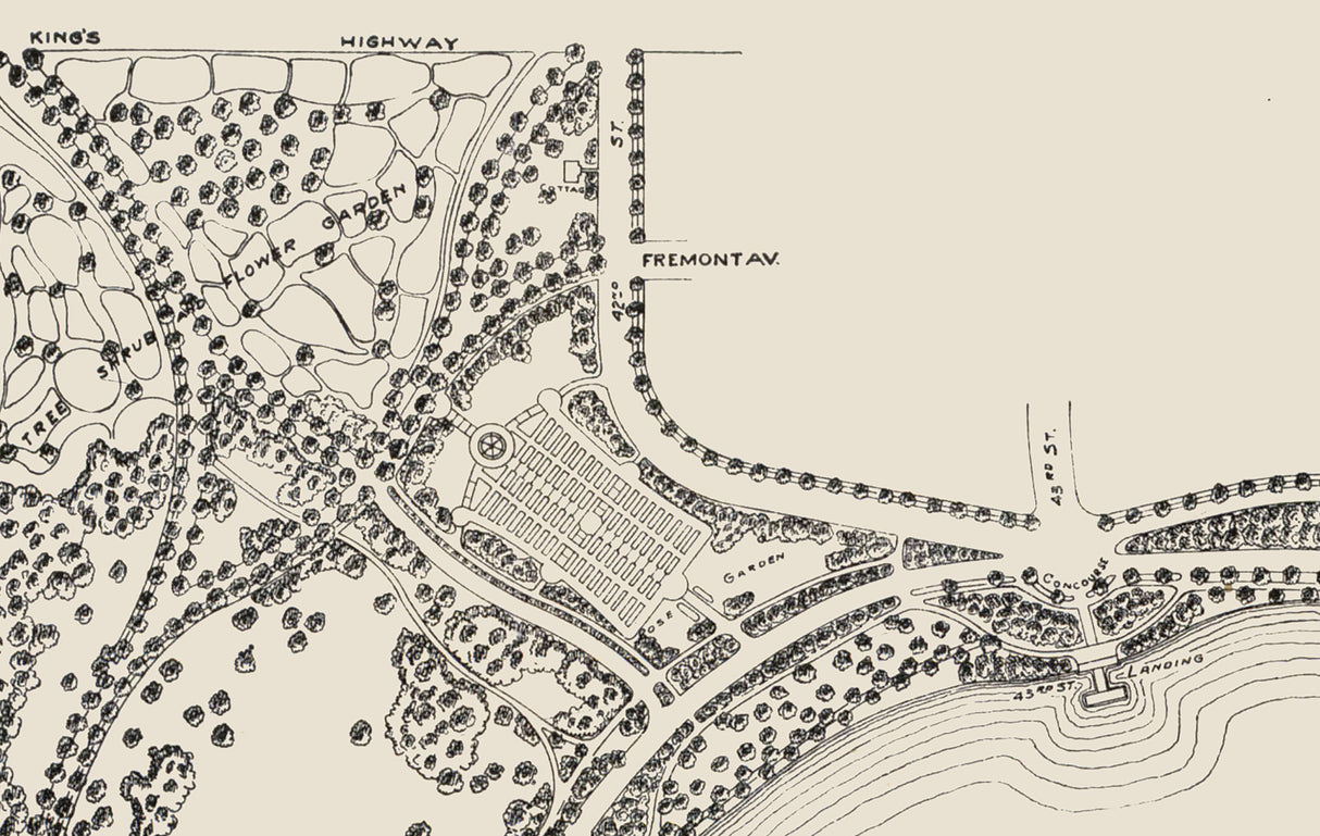 1907 Map of Lake Harriet Minnesota