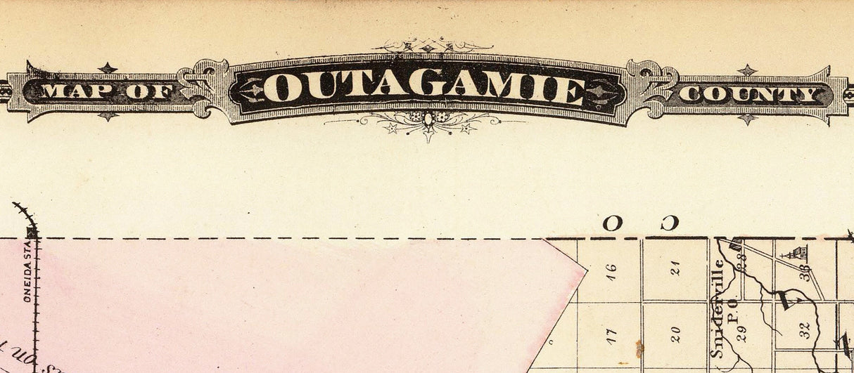 1878 Map of Outagamie County Wisconsin