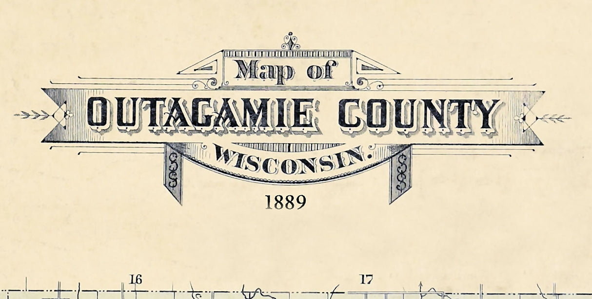 1889 Map of Outagamie County Wisconsin