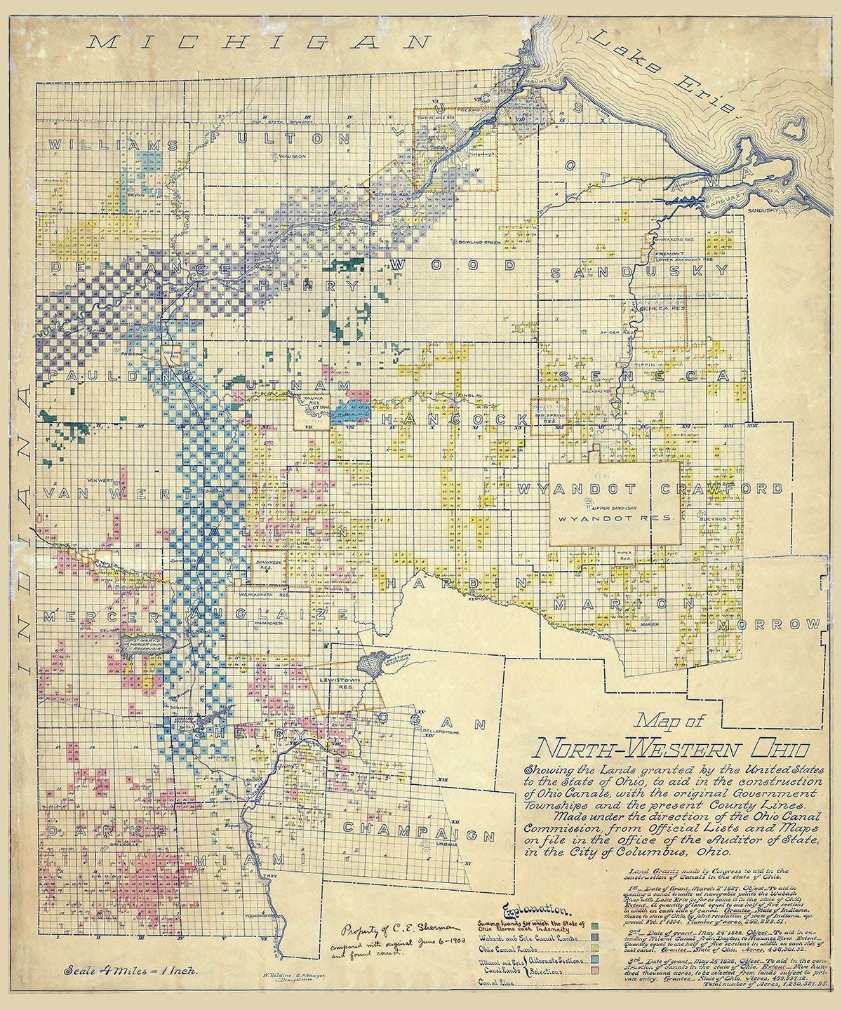 1820s Map of North Western Ohio
