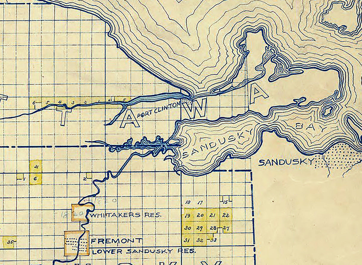 1820s Map of North Western Ohio