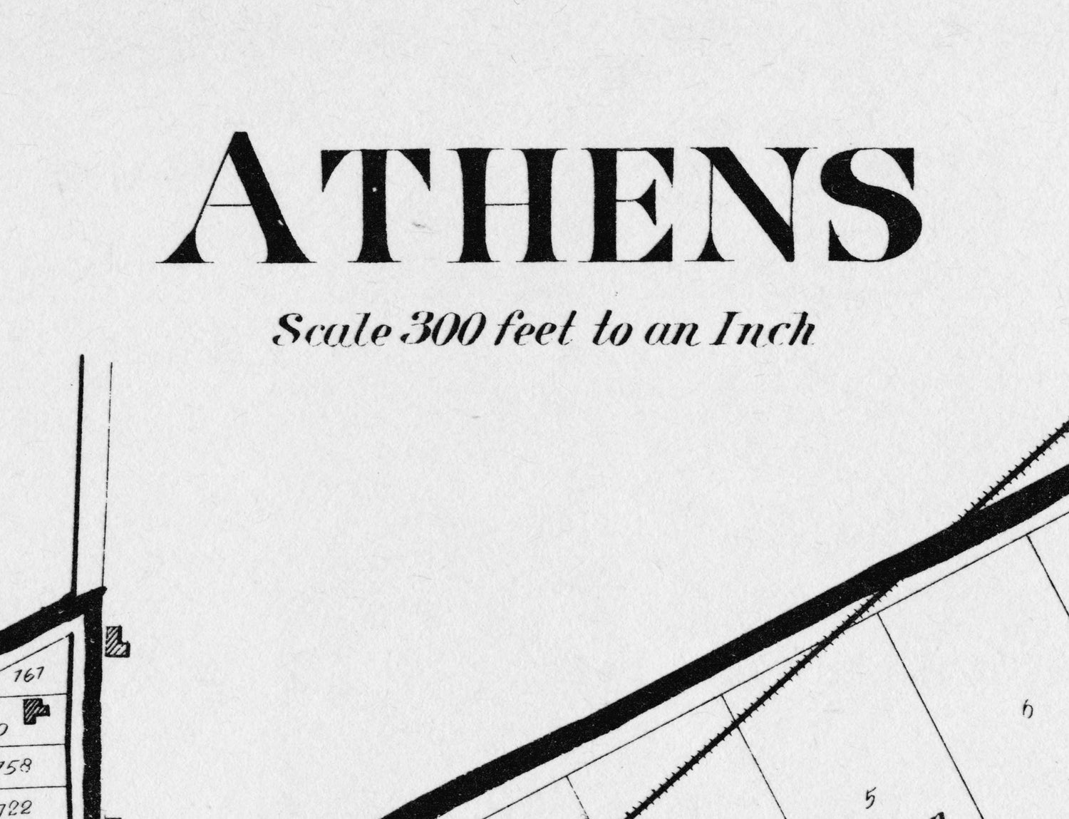 1875 Town Map of Athens Ohio