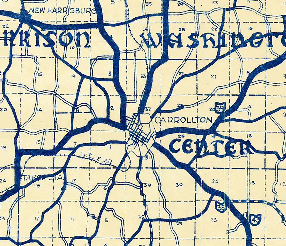 1890s Map of Carroll County Ohio