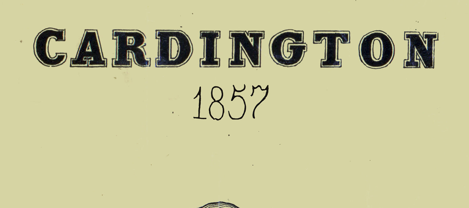 1857 Town Map of Cardington Morrow County Ohio