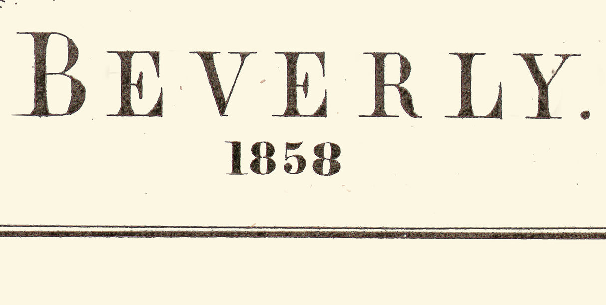 1858 Town Map of Beverly Washington County Ohio