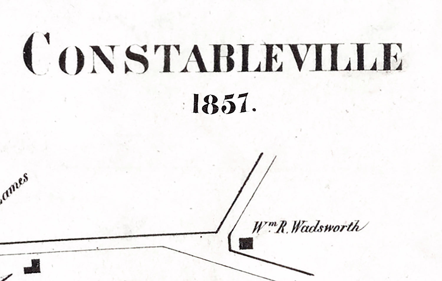 1857 Map of Constableville Lewis County New York