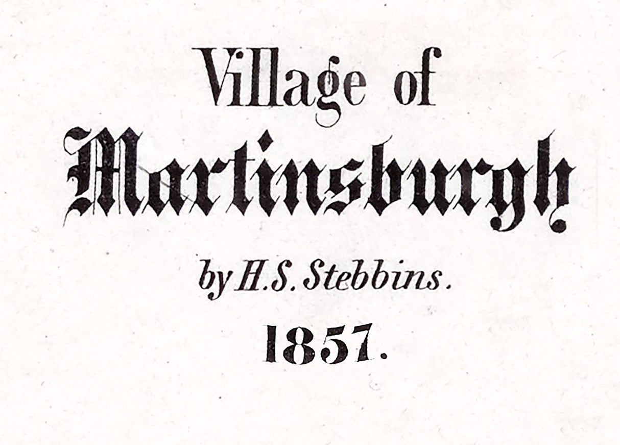 1857 Map of Martinsburgh Lewis County New York
