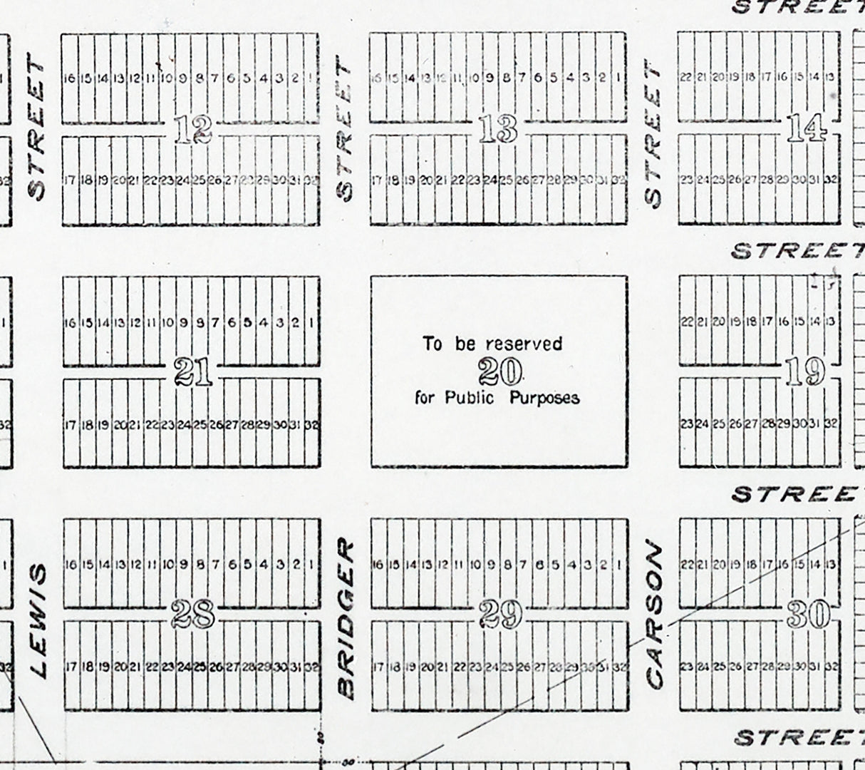 1910 Map of Las Vegas Lincoln County Nevada