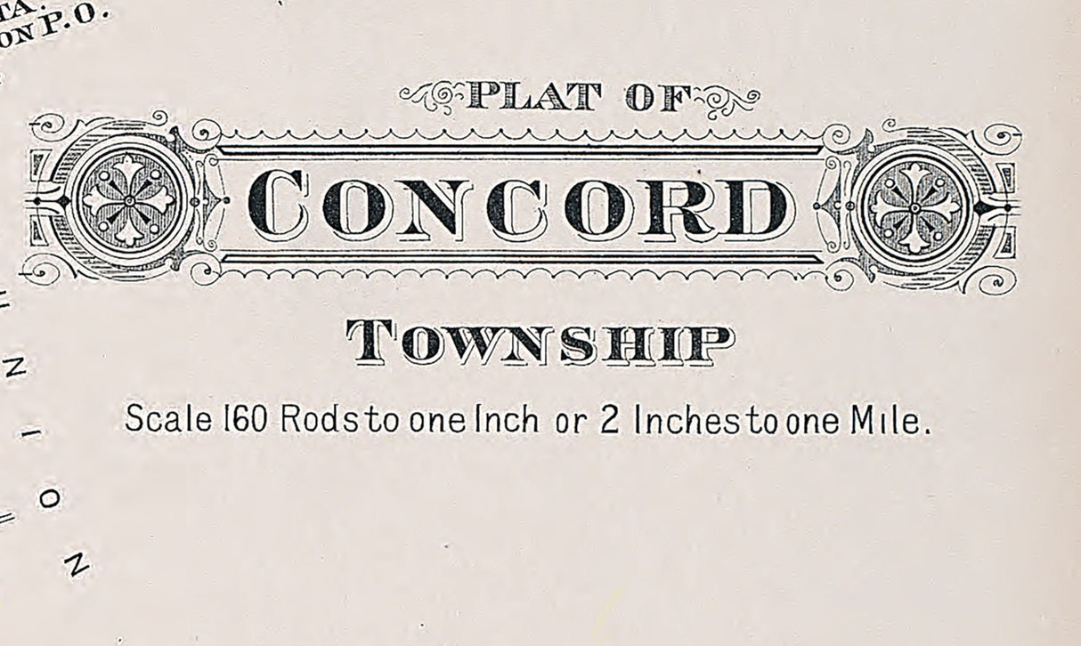 1913 Map of Concord Township Fayette County Ohio