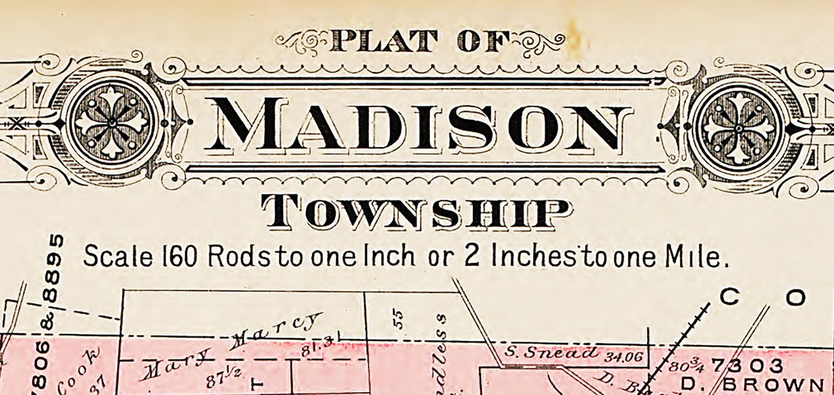 1913 Map of Madison Township Fayette County Ohio