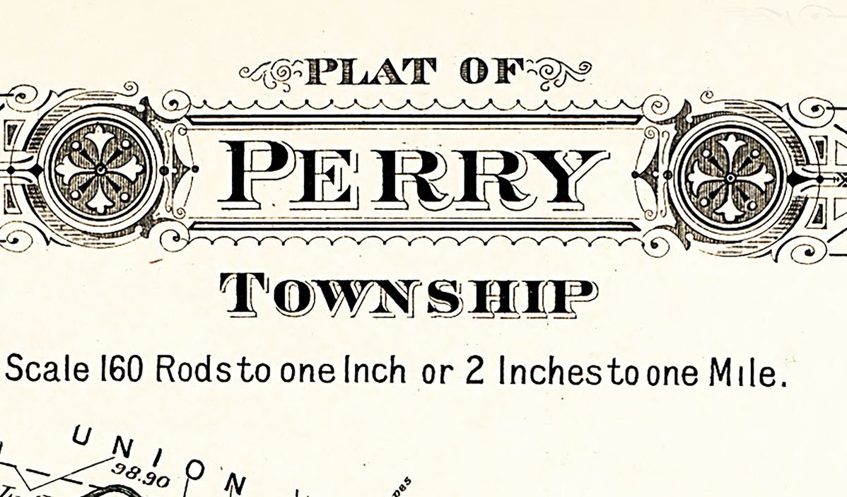 1913 Map of Perry Township Fayette County Ohio