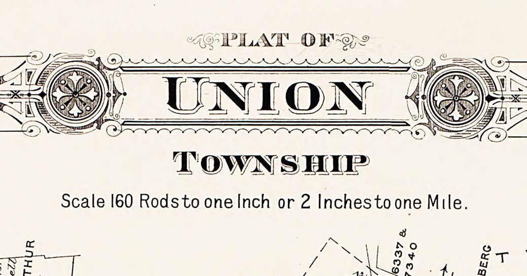 1913 Map of Union Township Fayette County Ohio