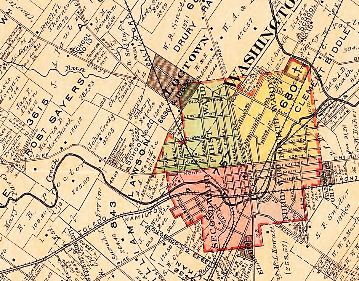 1913 Map of Union Township Fayette County Ohio