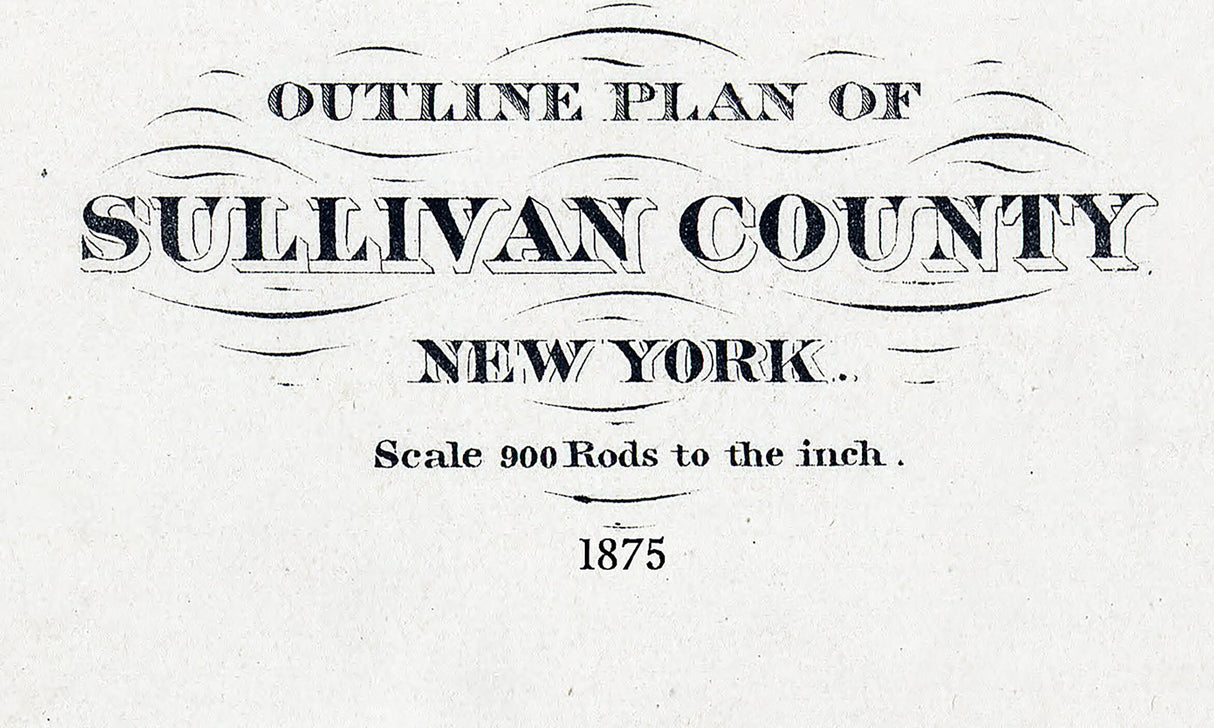 1875 Map of Sullivan County New York