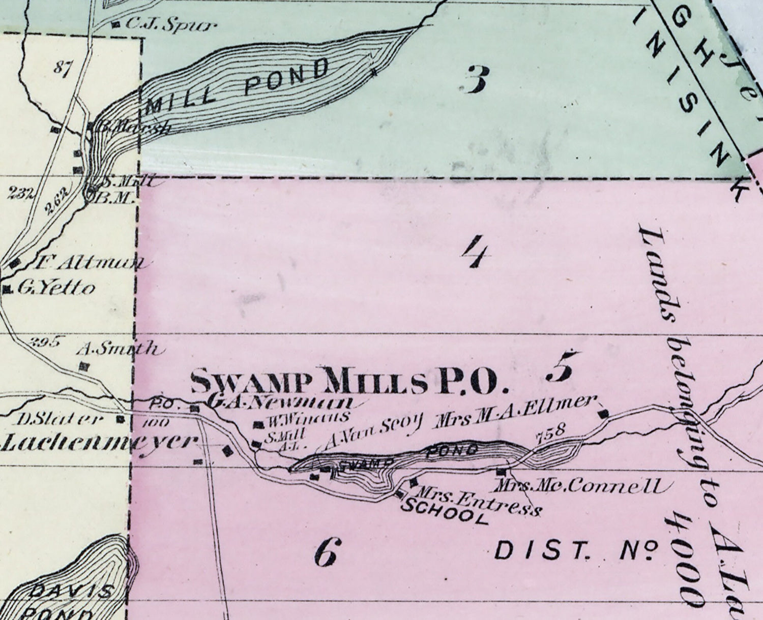 1875 Map of Tusten Township Sullivan County New York