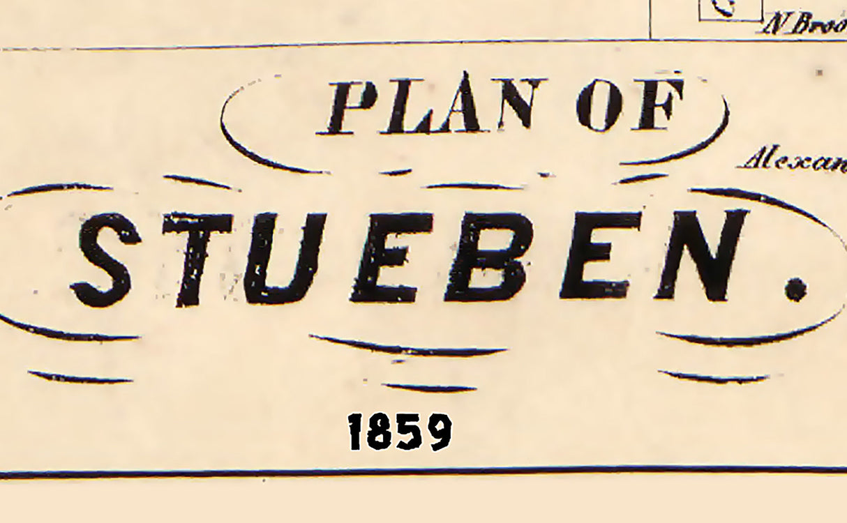 1859 Town Map of Stueben Huron County Ohio